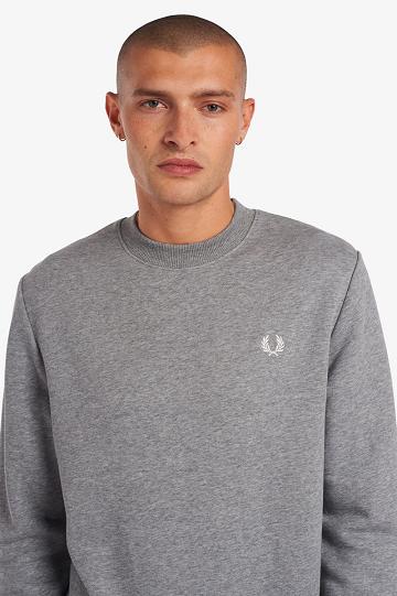 Dámské Mikiny Fred Perry Crew Neck Šedé | CZ 1047OKIR